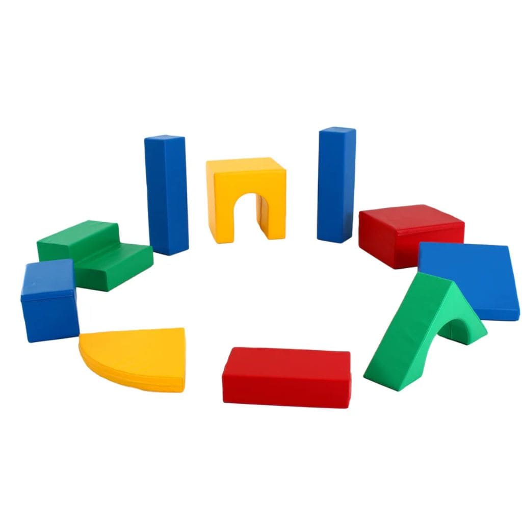 Ensemble de 10 Blocs de Mousse Soft Play  - Multicolor