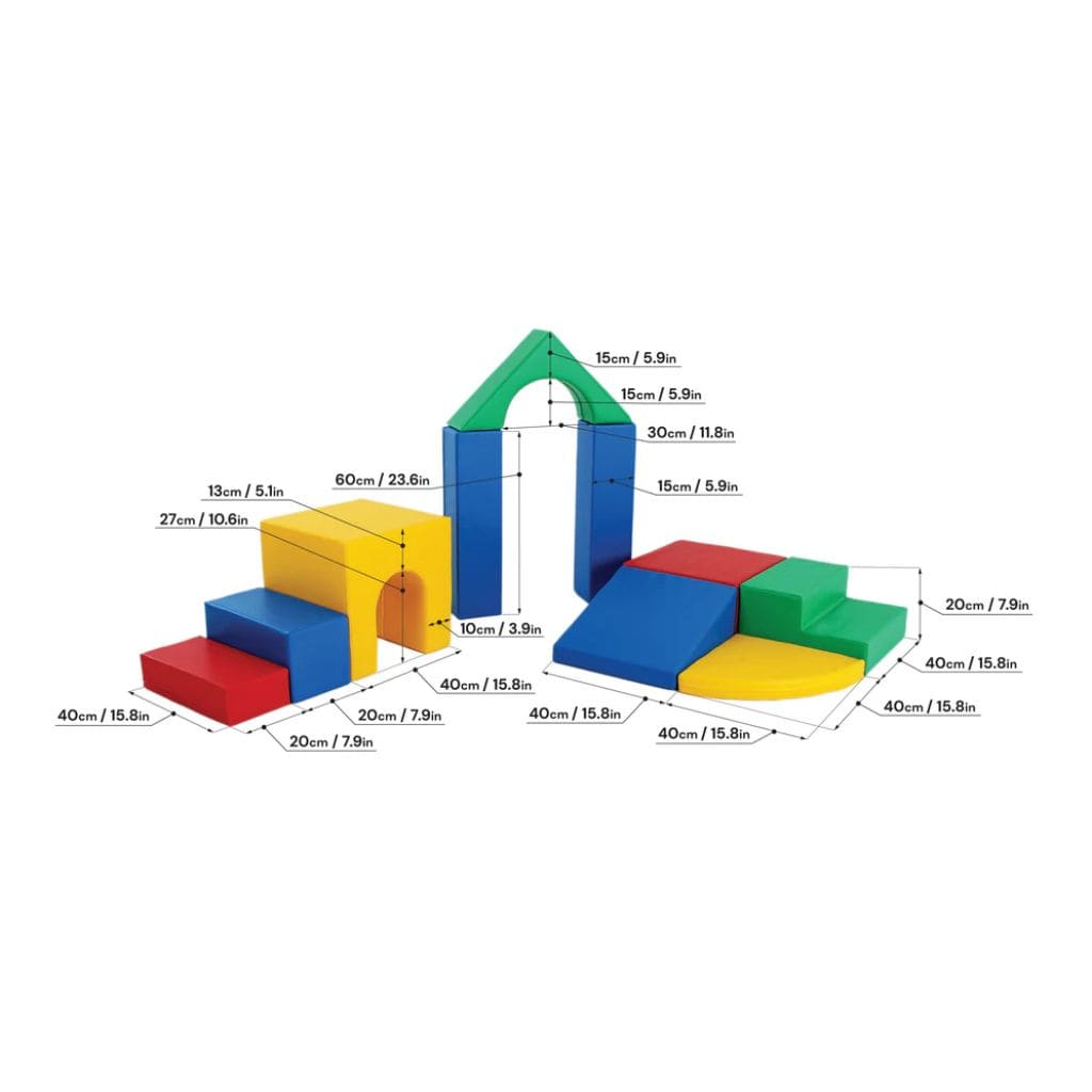 Ensemble de 10 Blocs de Mousse Soft Play  - White