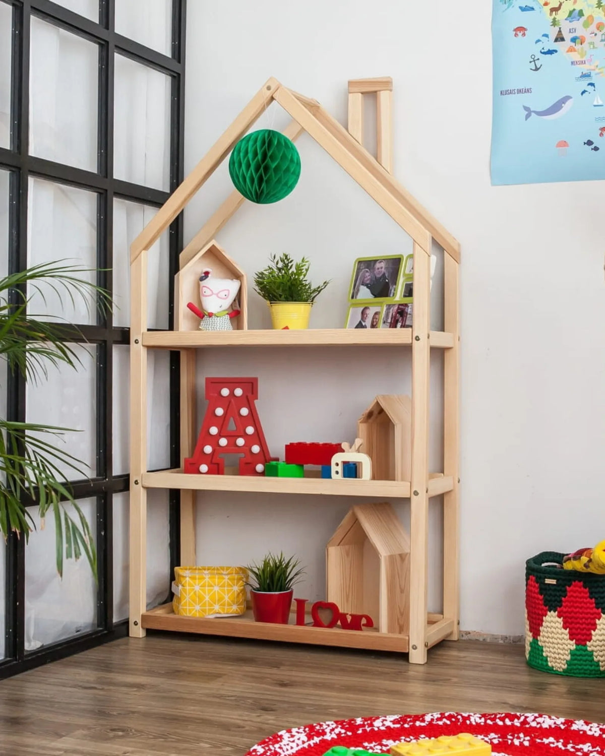 Étagère Maison Montessori en Bois — 68×140×33 cm – Montessori pour enfant – photo 4
