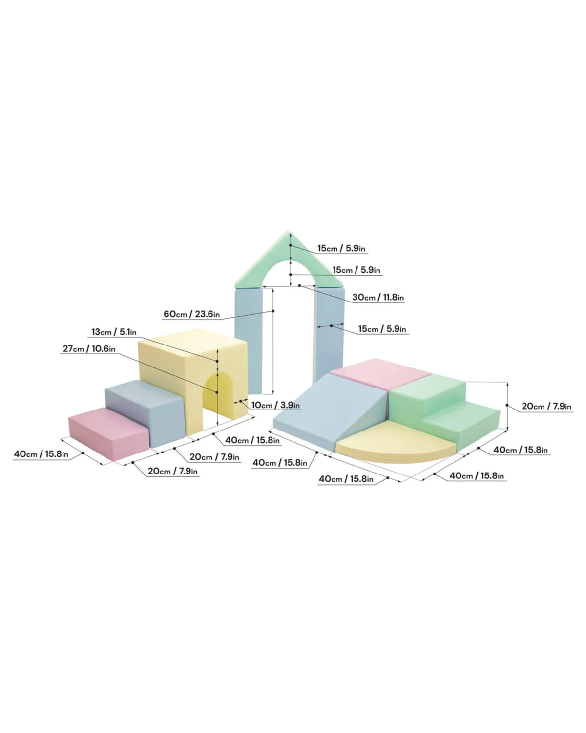 Grand Parcours de Motricité "Creativity" – Set 10 Blocs – Montessori pour enfant – photo 6