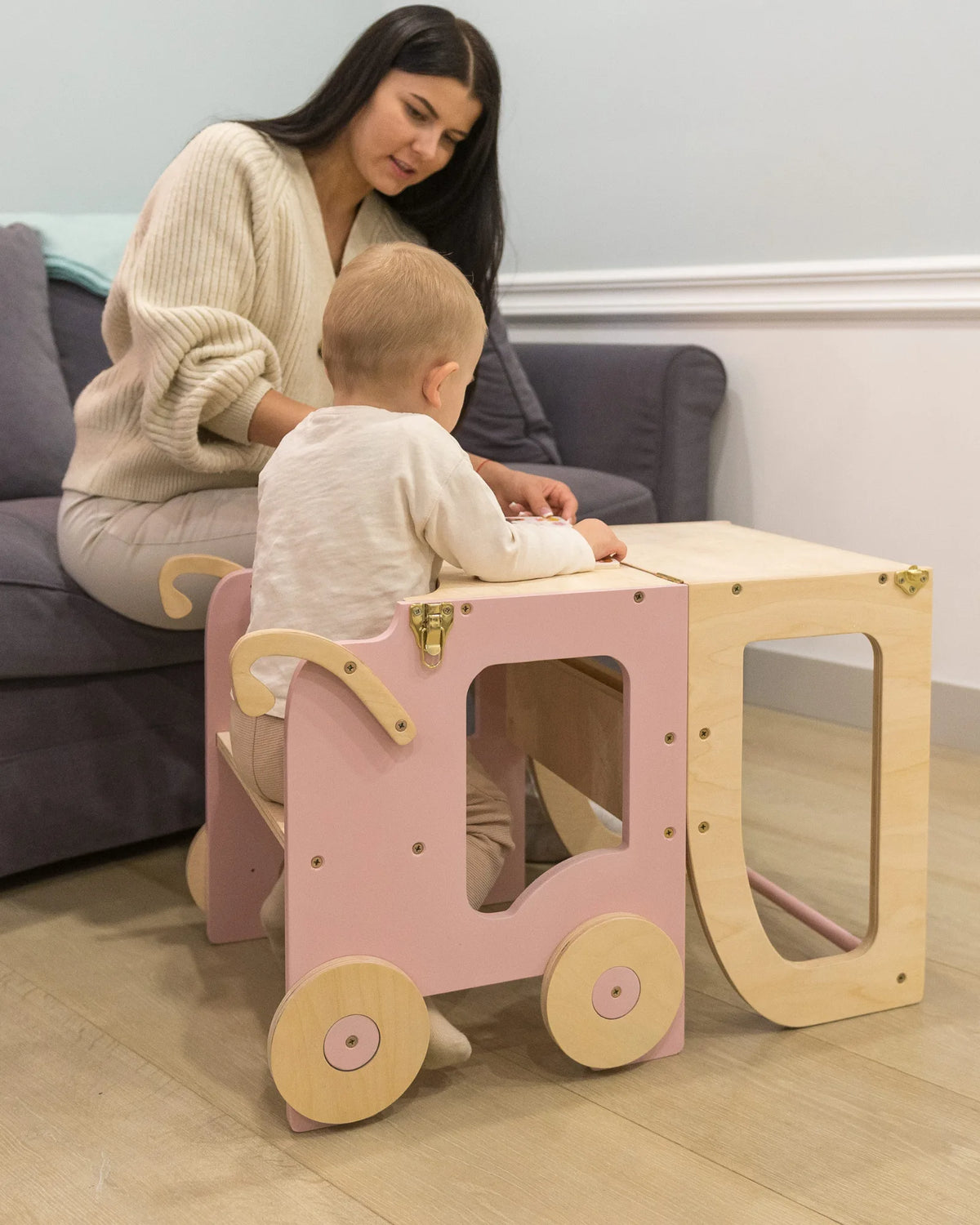 Le Chariot — Tour d'Observation 2 - en - 1 Bureau & Éveil – Montessori pour enfant – photo 6