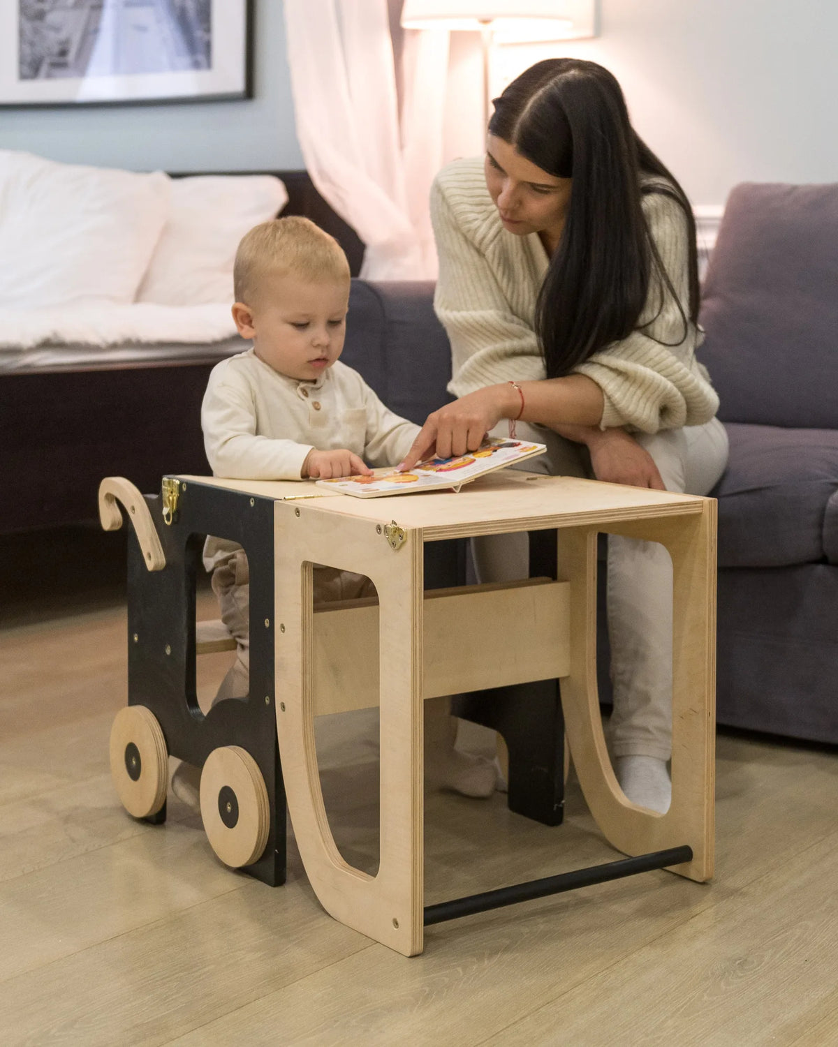 Le Chariot — Tour d'Observation 2 - en - 1 Bureau & Éveil – Montessori pour enfant – photo 21