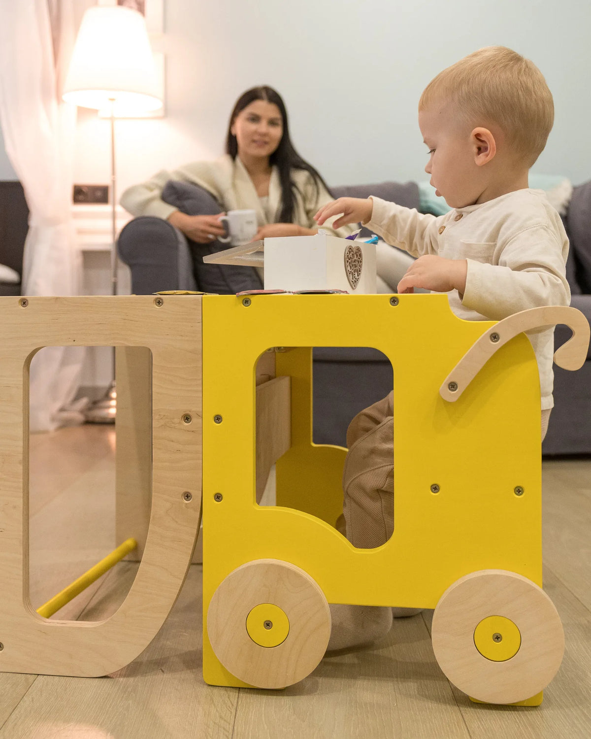 Le Chariot — Tour d'Observation 2 - en - 1 Bureau & Éveil – Montessori pour enfant – photo 9