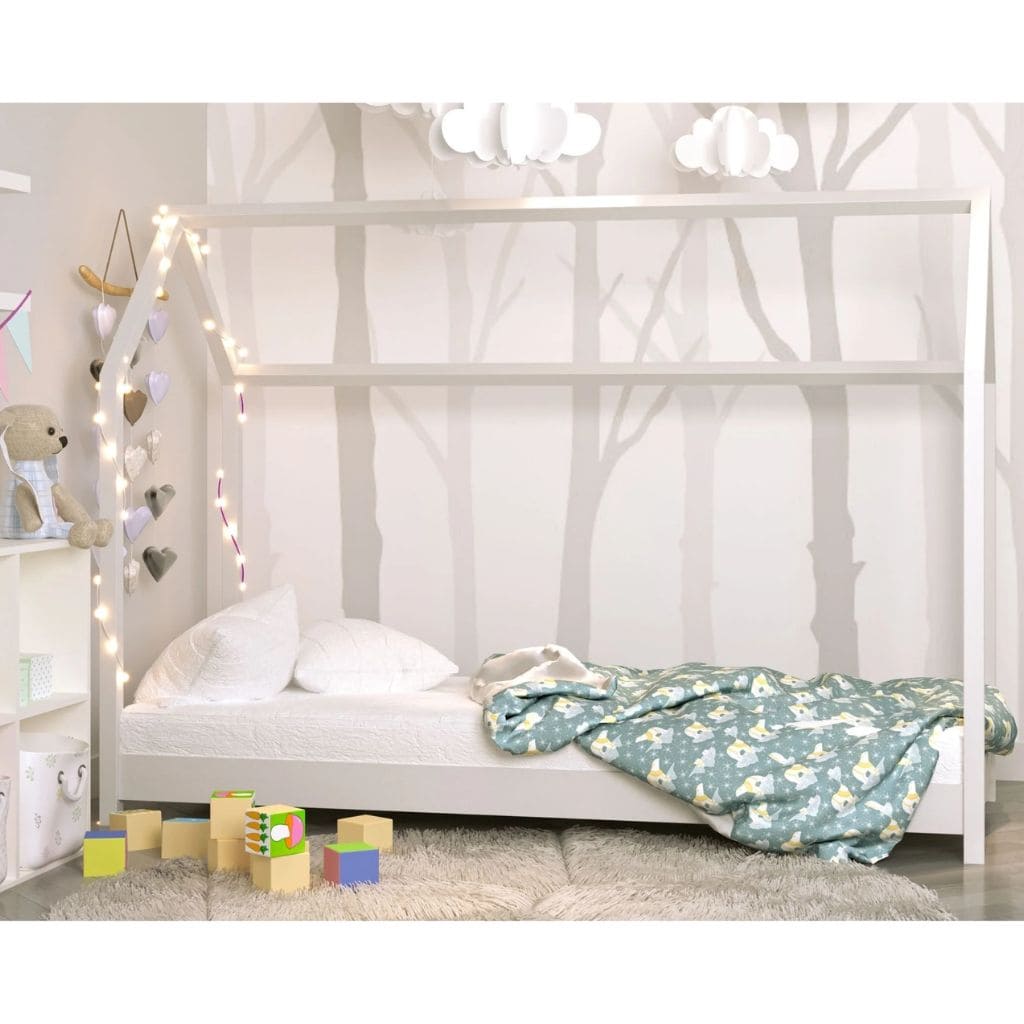 Lit Maison Bella - Blanc