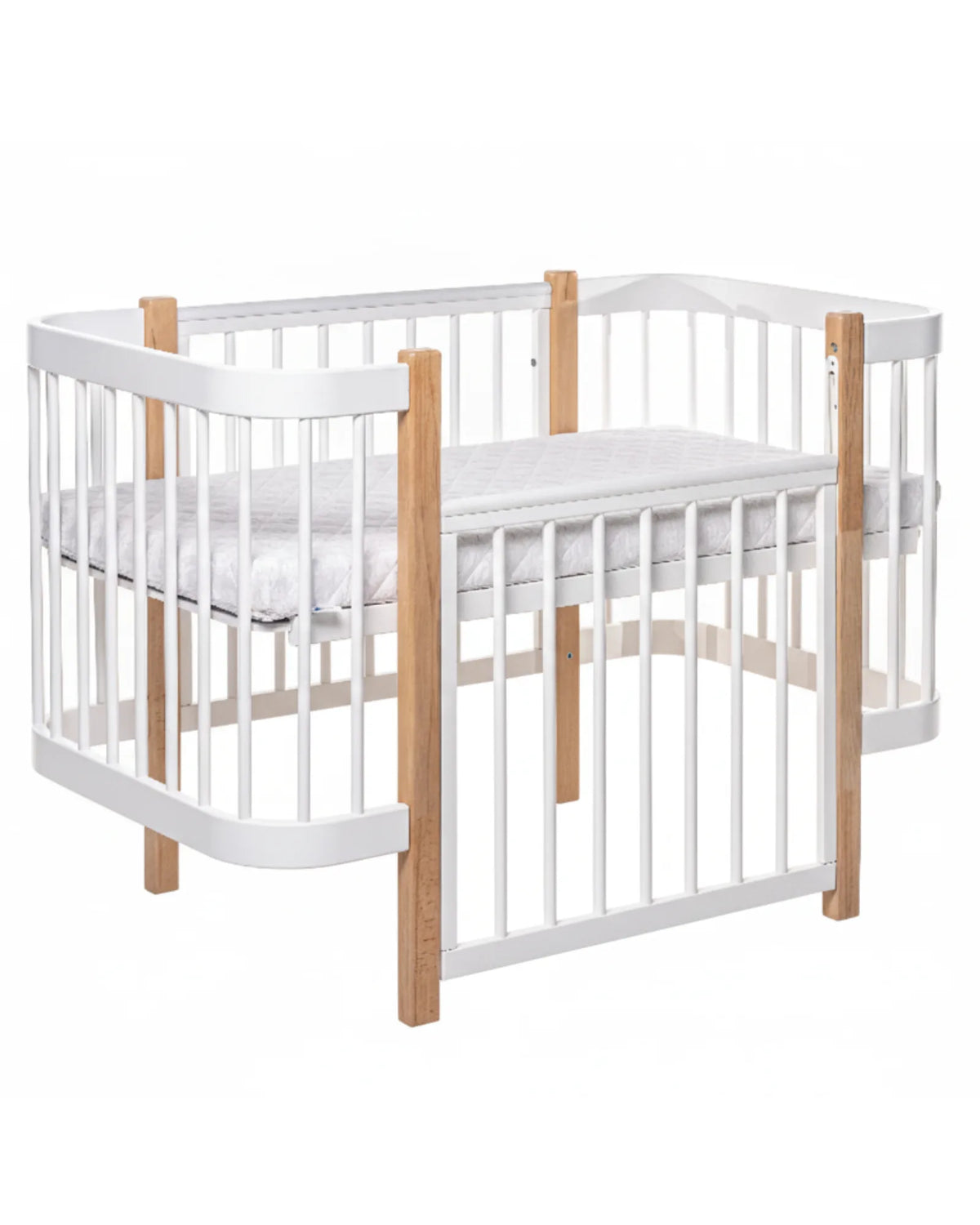 Lit bébé évolutif ELIN avec matelas – Hêtre massif | KOTTO