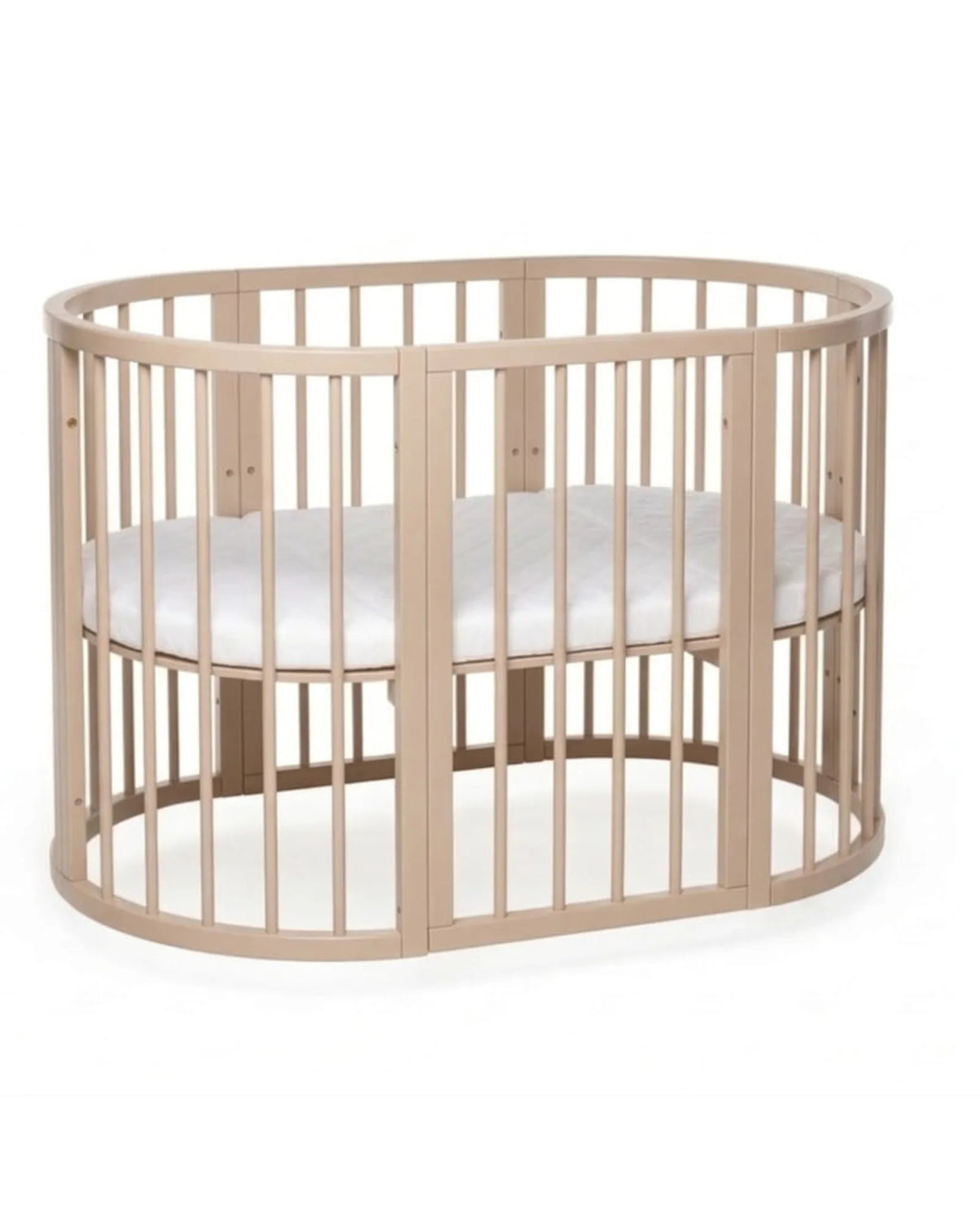 Lit bébé rond OLIN avec matelas – Hêtre massif | KOTTO