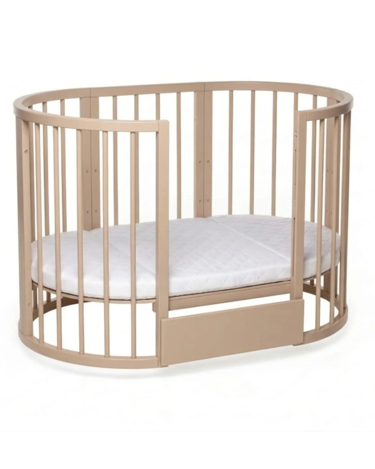 Lit bébé rond OLIN avec matelas – Hêtre massif | KOTTO