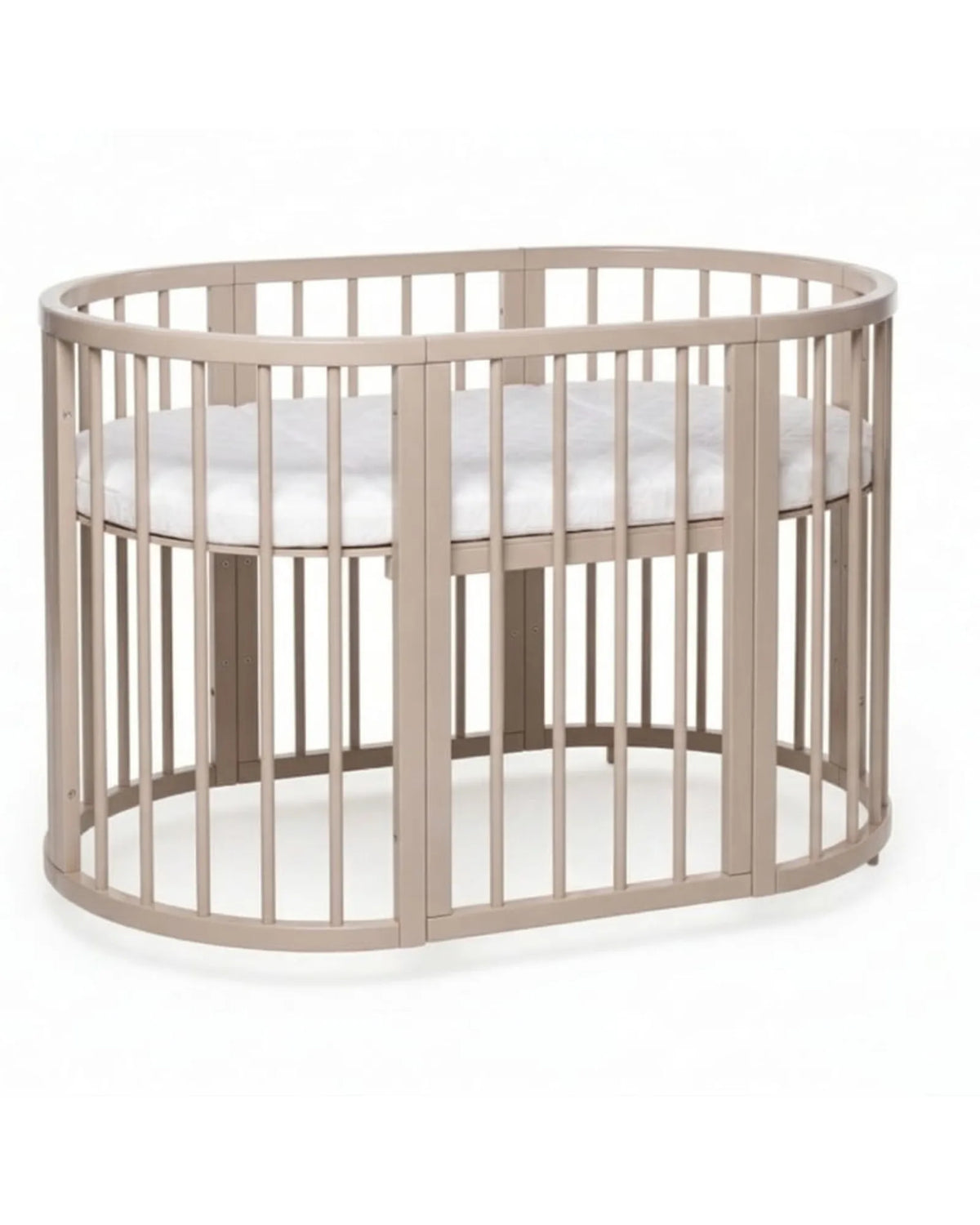Lit bébé rond OLIN avec matelas – Hêtre massif | KOTTO