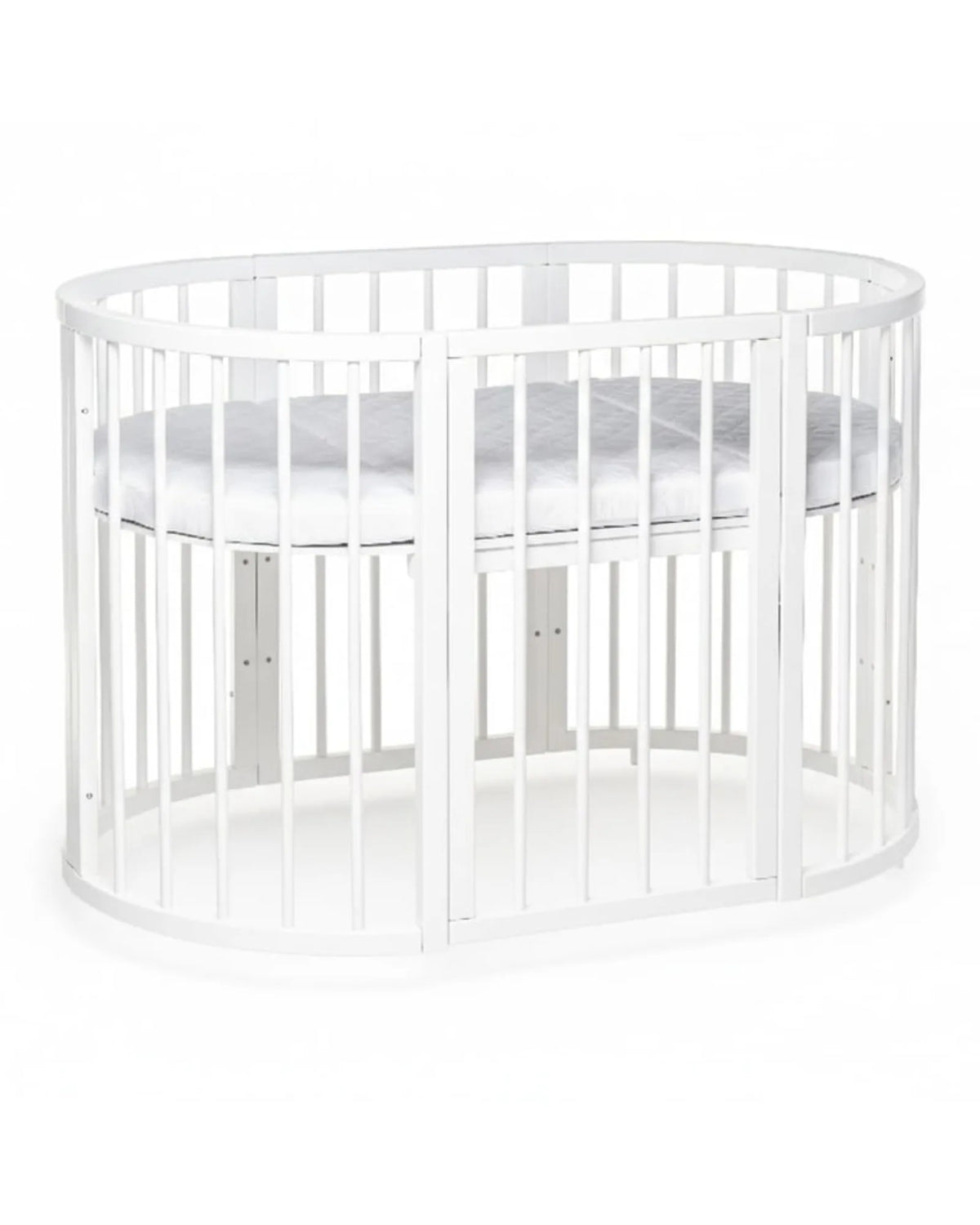 Lit bébé rond OLIN avec matelas – Hêtre massif | KOTTO