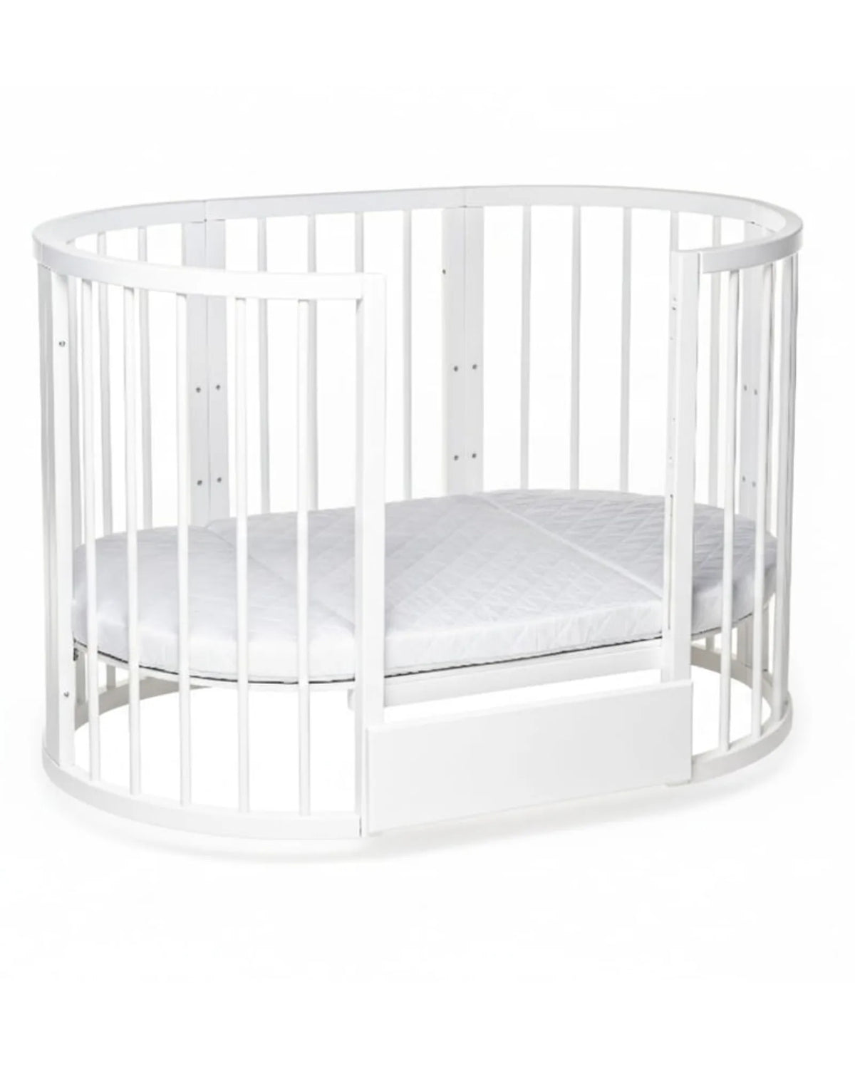 Lit bébé rond OLIN avec matelas – Hêtre massif | KOTTO