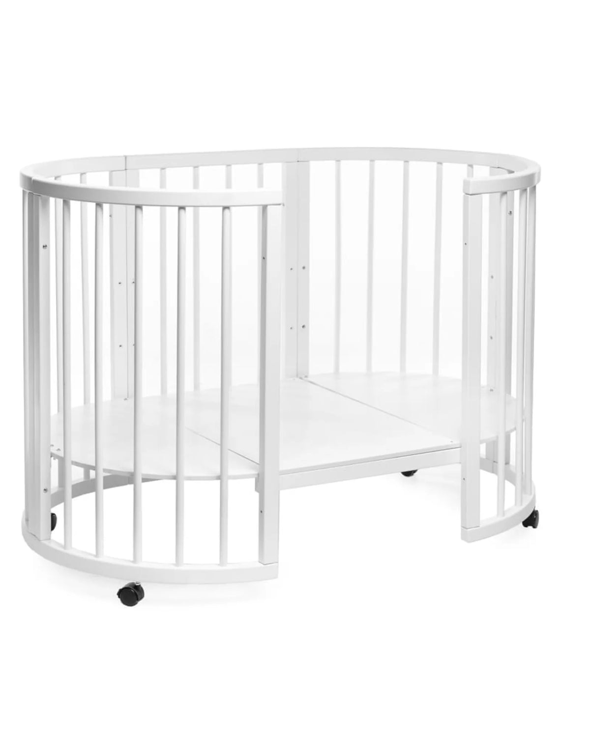 Lit bébé rond OLIN avec matelas – Hêtre massif | KOTTO