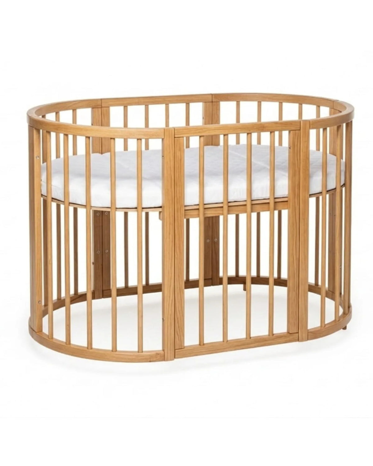 Lit bébé rond OLIN avec matelas – Hêtre massif | KOTTO
