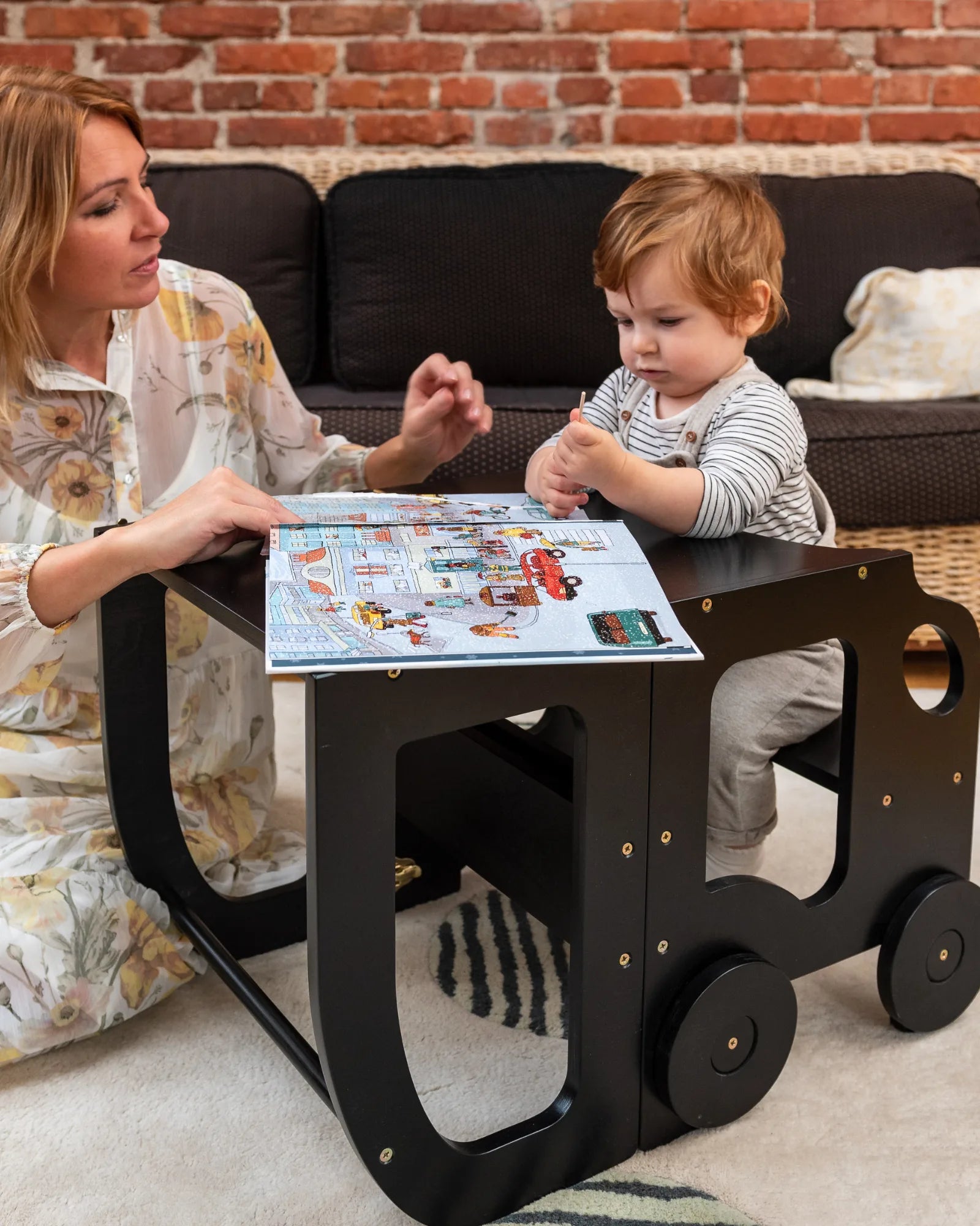 Little Car — Tour d'Observation 2 - en - 1 Bureau & Marchepied – Montessori pour enfant – photo 1
