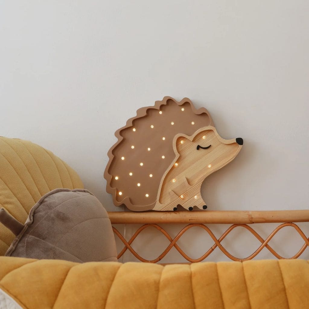 Lampe Hérisson Artisanale en Bois – Little Lights