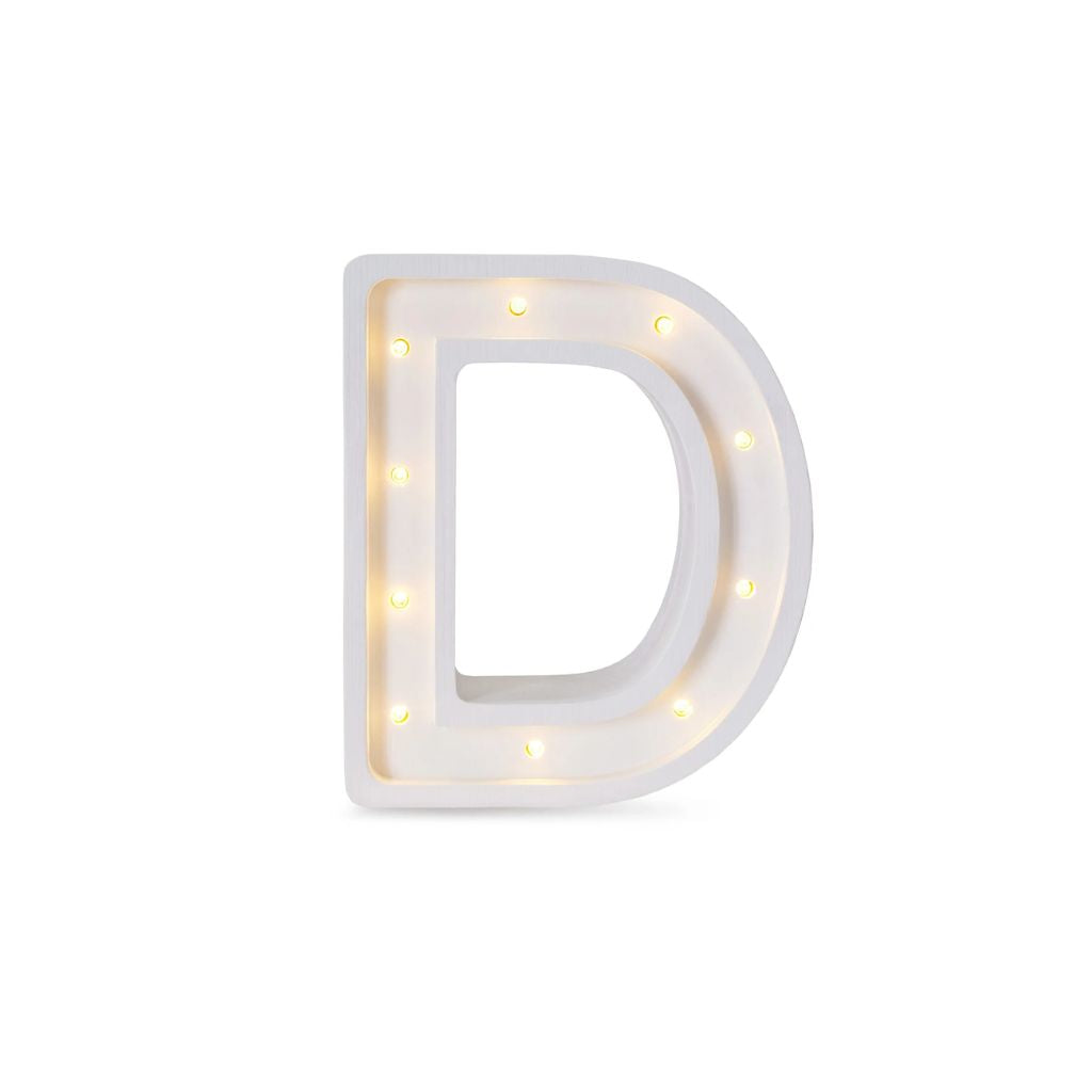 Lampe Lettre Artisanale en Bois – D