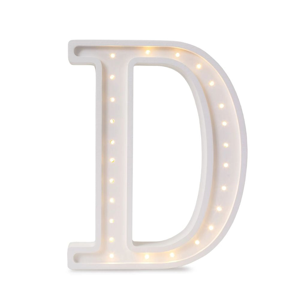 Lampe Lettre Artisanale en Bois – D