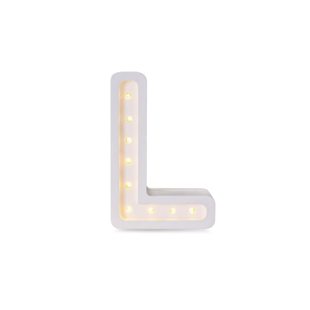 Lampe Lettre Artisanale en Bois –  L