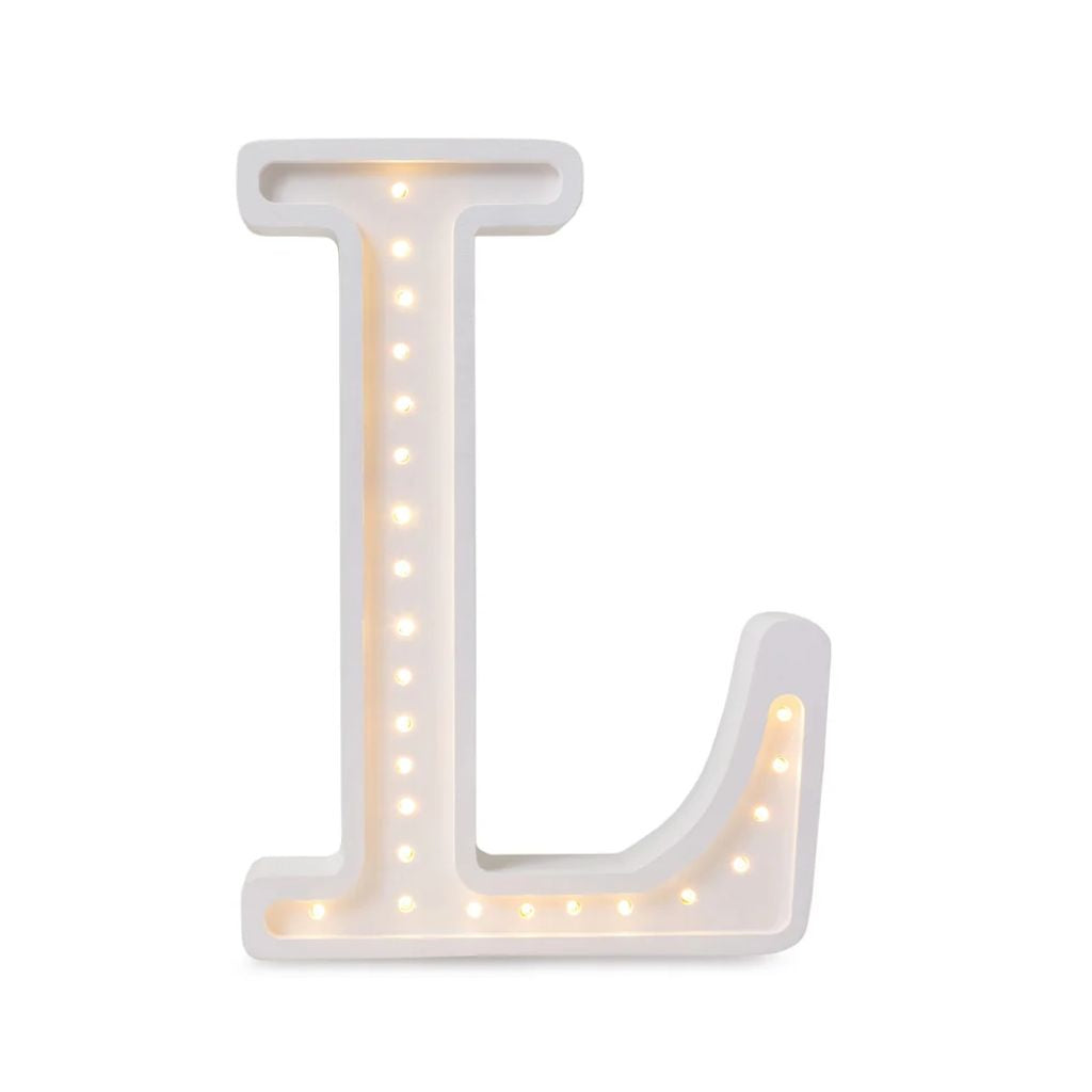 Lampe Lettre Artisanale en Bois –  L
