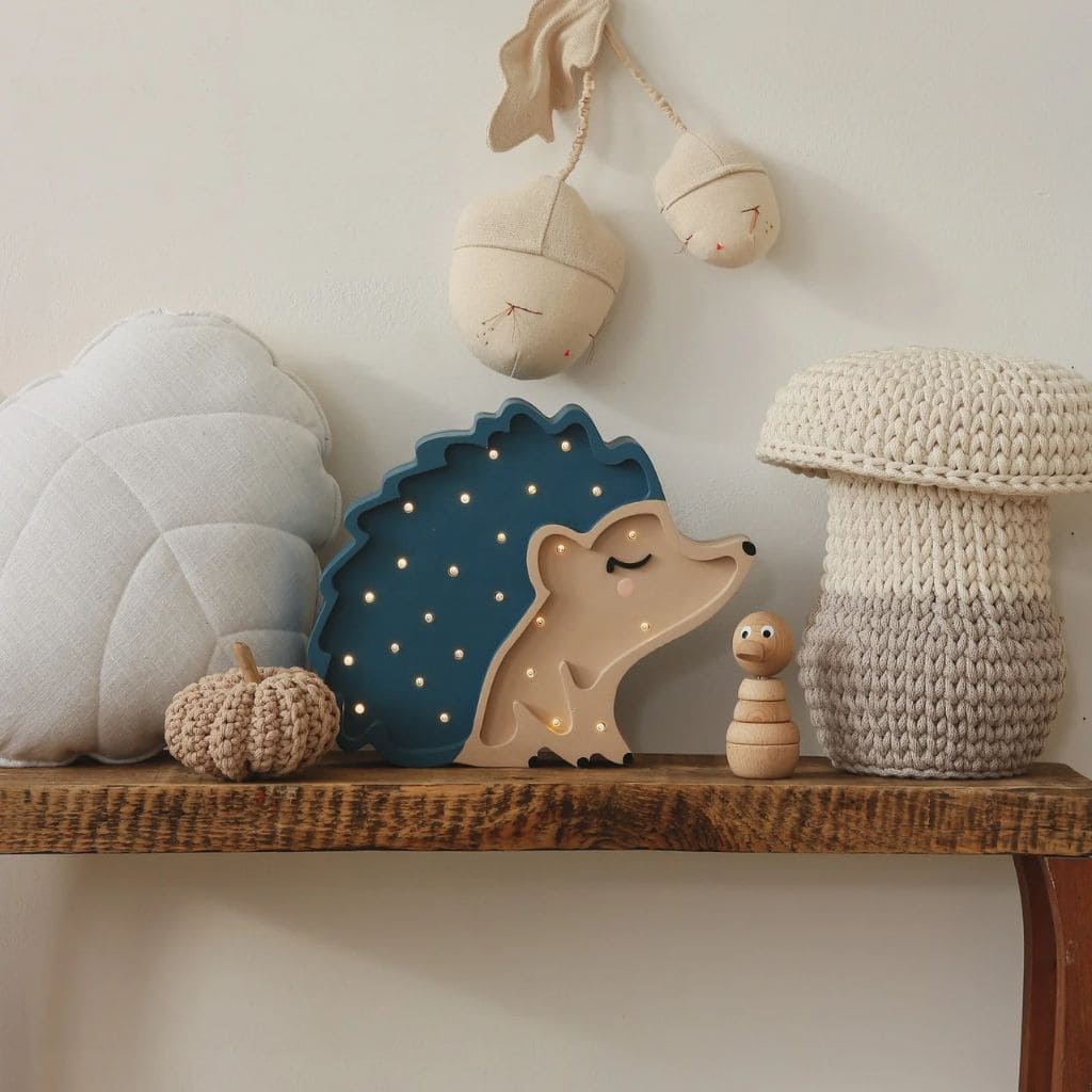 Lampe Hérisson Artisanale en Bois – Little Lights