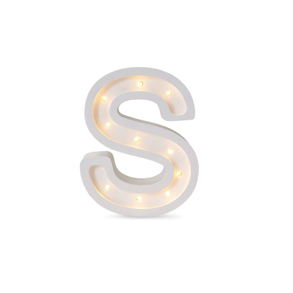 Lampe Lettre Artisanale en Bois – S