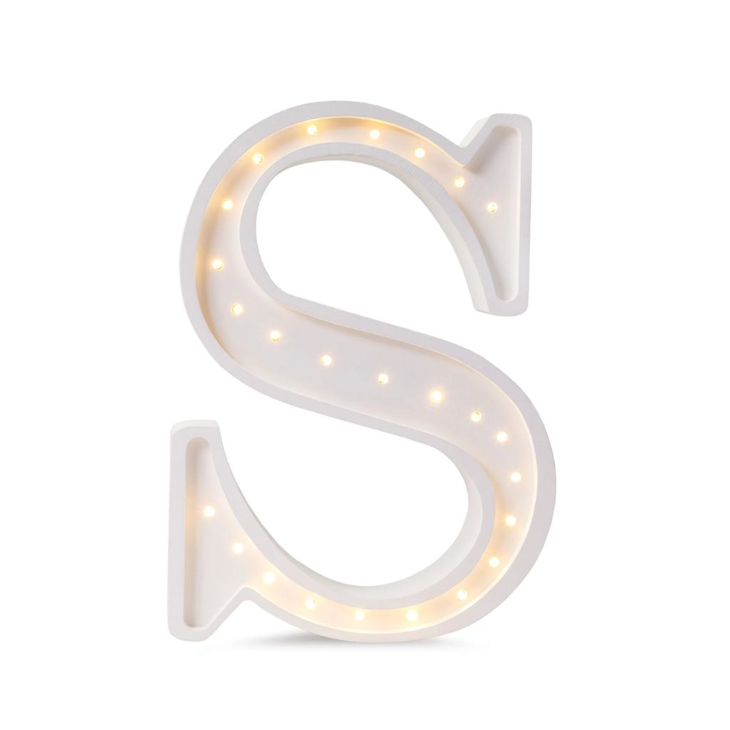 Lampe Lettre Artisanale en Bois – S