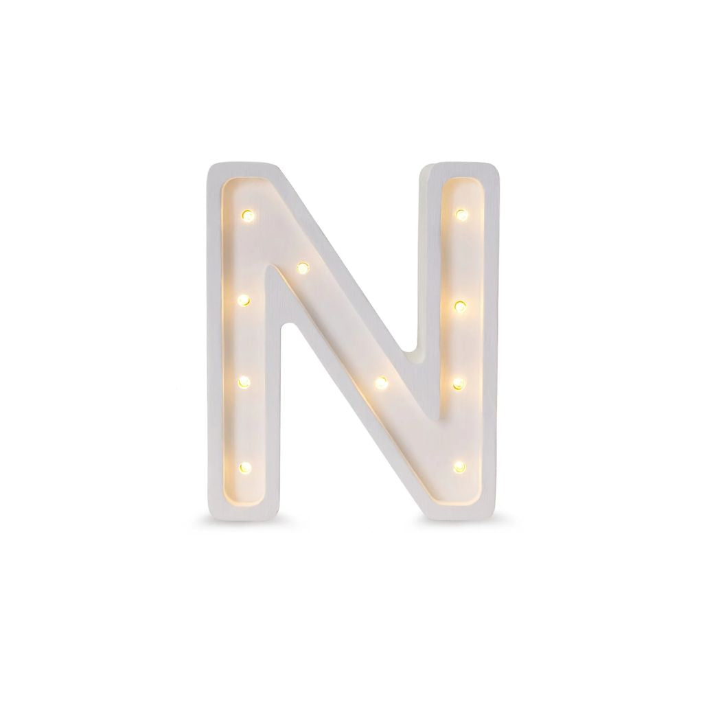 Lampe Lettre Artisanale en Bois – N