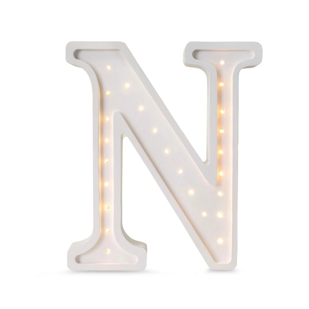 Lampe Lettre Artisanale en Bois – N