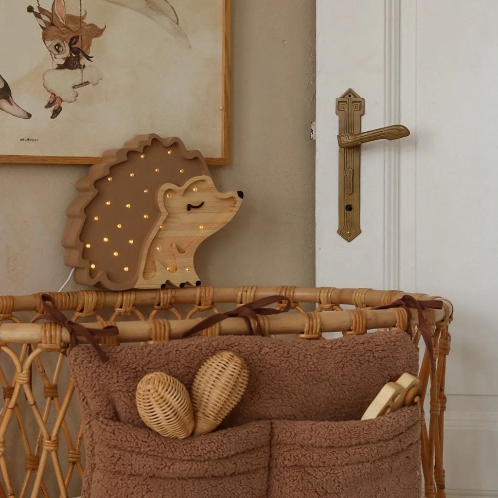 Lampe Hérisson Artisanale en Bois – Little Lights
