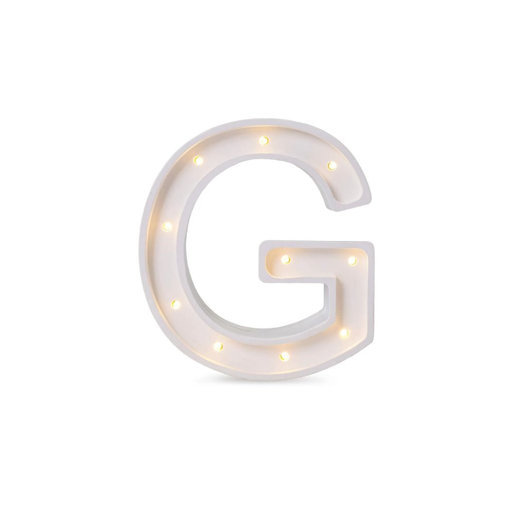 Lampe Lettre Artisanale en Bois – G
