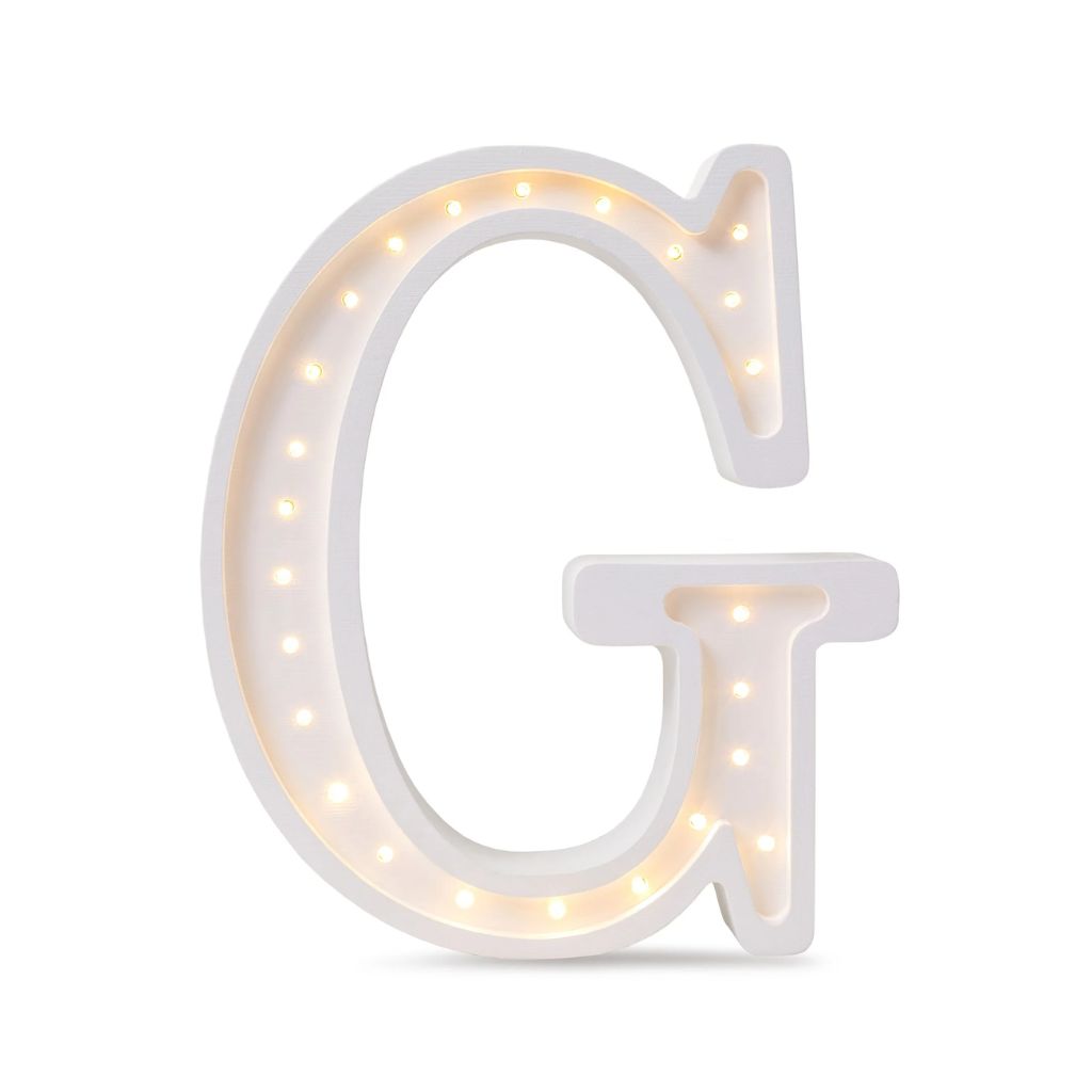 Lampe Lettre Artisanale en Bois – G