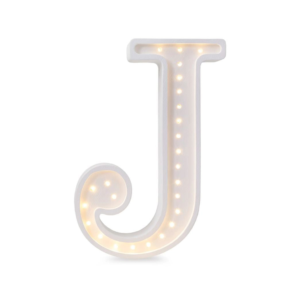 Lampe Lettre Artisanale en Bois – J