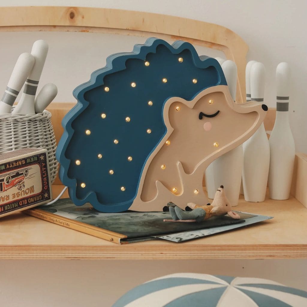 Lampe Hérisson Artisanale en Bois – Little Lights