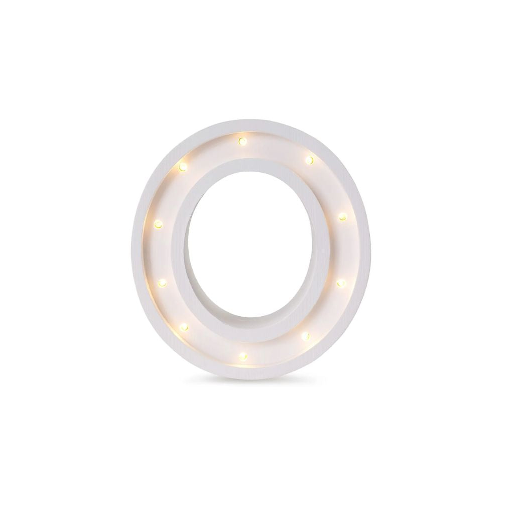 Lampe Lettre Artisanale en Bois – O