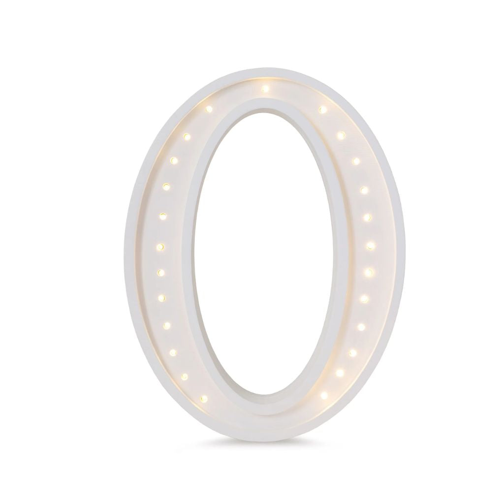 Lampe Lettre Artisanale en Bois – O