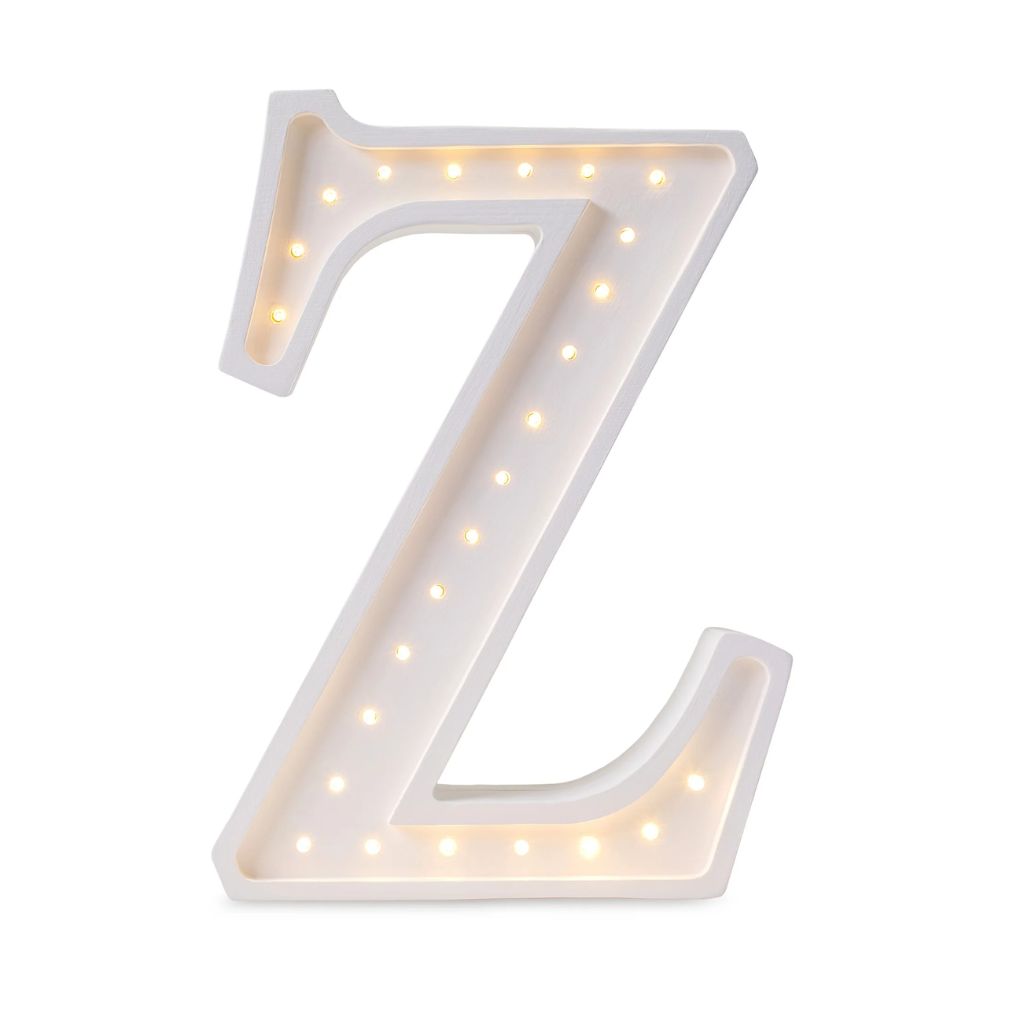 Lampe Lettre Artisanale en Bois – Z
