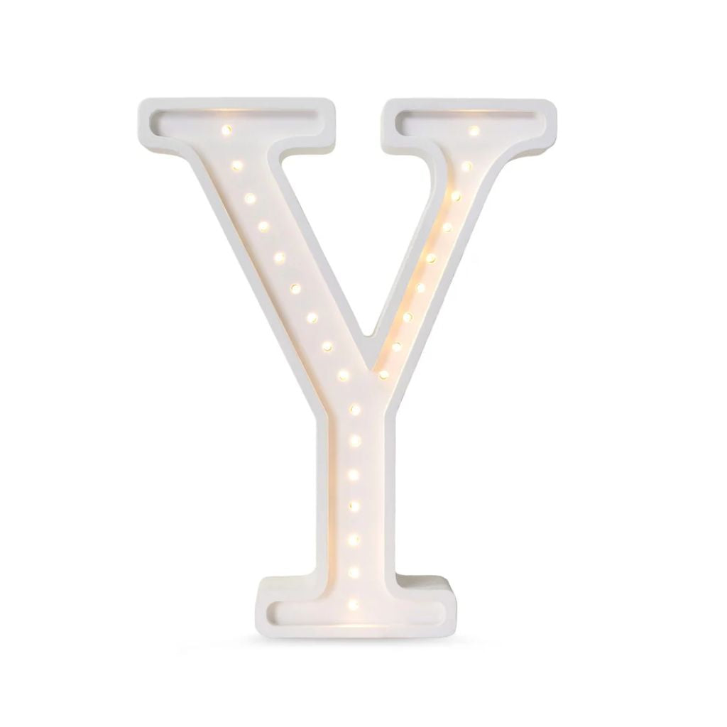 Lampe Lettre Artisanale en Bois –Y