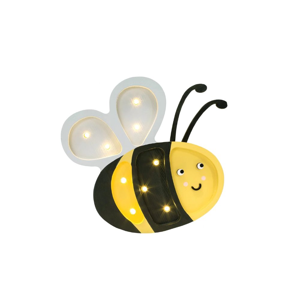 Lampe Abeille Artisanale en Bois – Little Lights