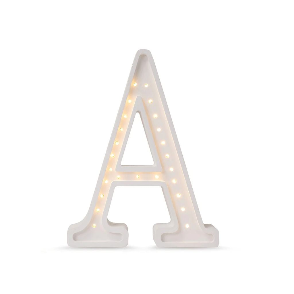 Lampe Lettre Artisanale en Bois – A