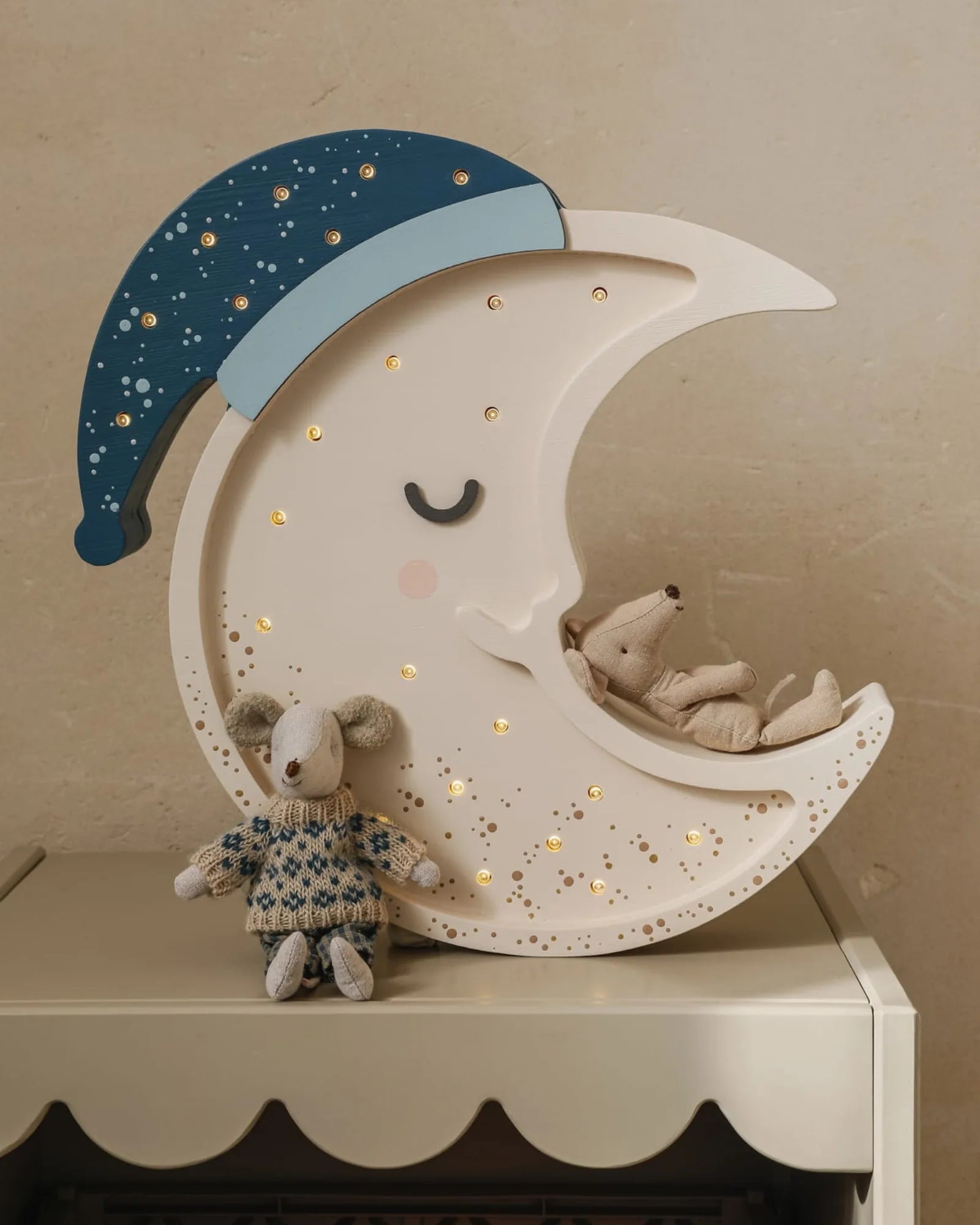 Veilleuse Lune en Bois Little Lights – Veilleuse Montessori pour enfant | Tinitto