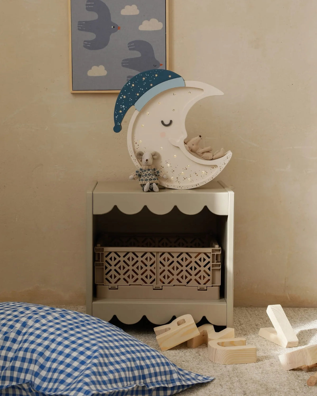 Veilleuse Lune en Bois Little Lights – Veilleuse Montessori pour enfant | Tinitto