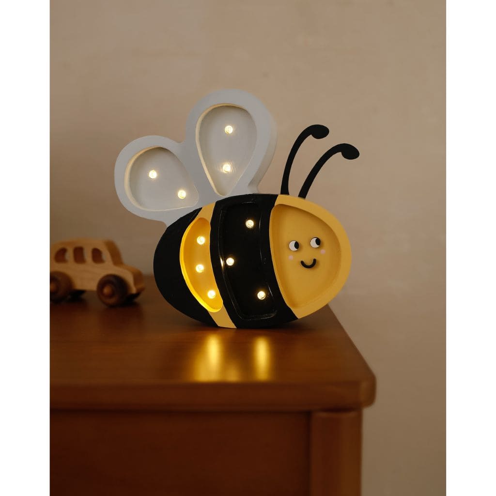 Lampe Abeille Artisanale en Bois – Little Lights
