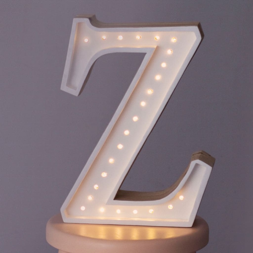 Lampe Lettre Artisanale en Bois – S
