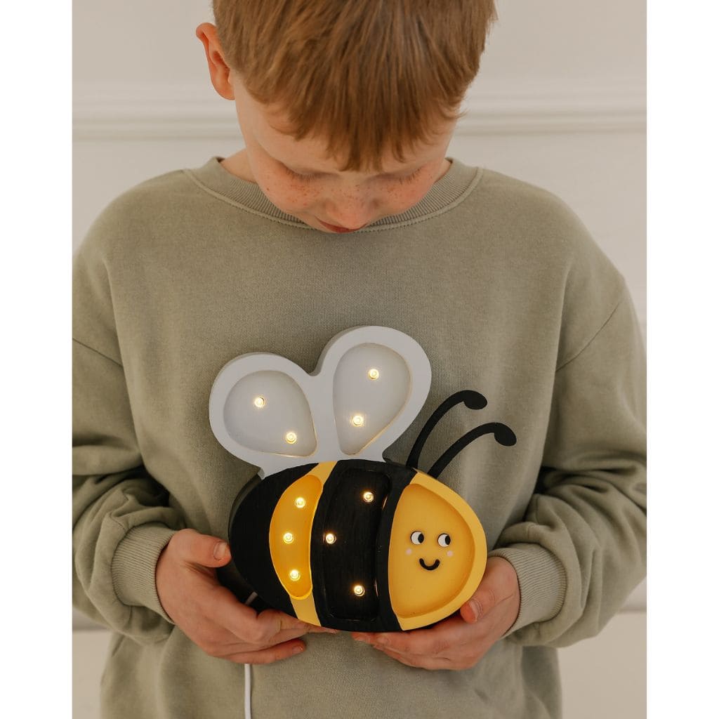 Lampe Abeille Artisanale en Bois – Little Lights