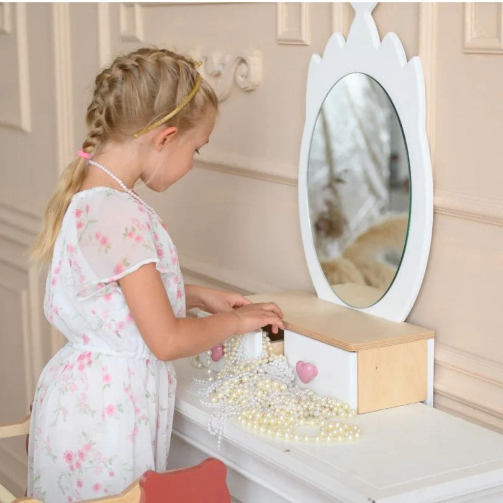 Ma Première Coiffeuse de Princesse – Jouet d'Imitation Couronne