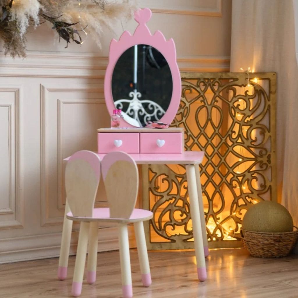 Ma Première Coiffeuse de Princesse – Jouet d'Imitation Couronne