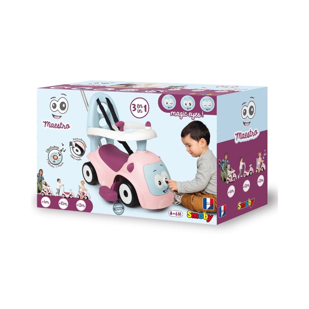 Maestro 3-en-1 Rose – Porteur Évolutif Bébé Luxe