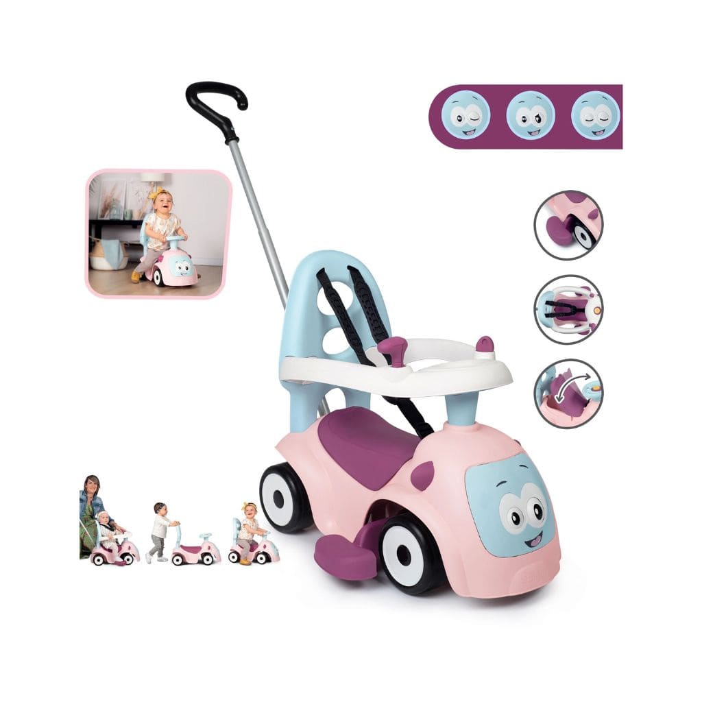 Maestro 3-en-1 Rose – Porteur Évolutif Bébé Luxe