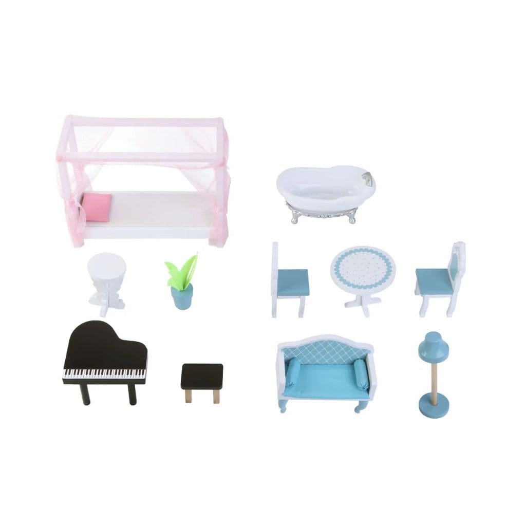 Maison de Poupée Emily en Bois avec LED