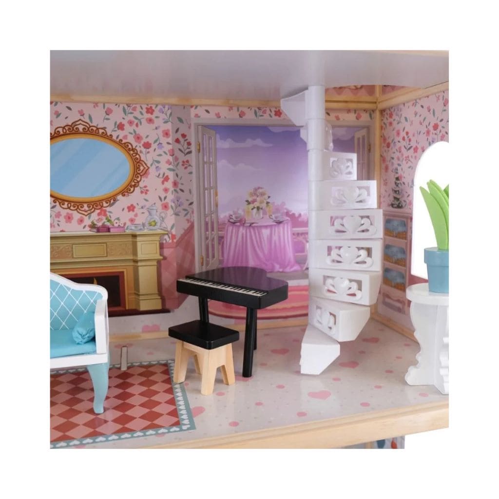 Maison de Poupée Emily en Bois avec LED