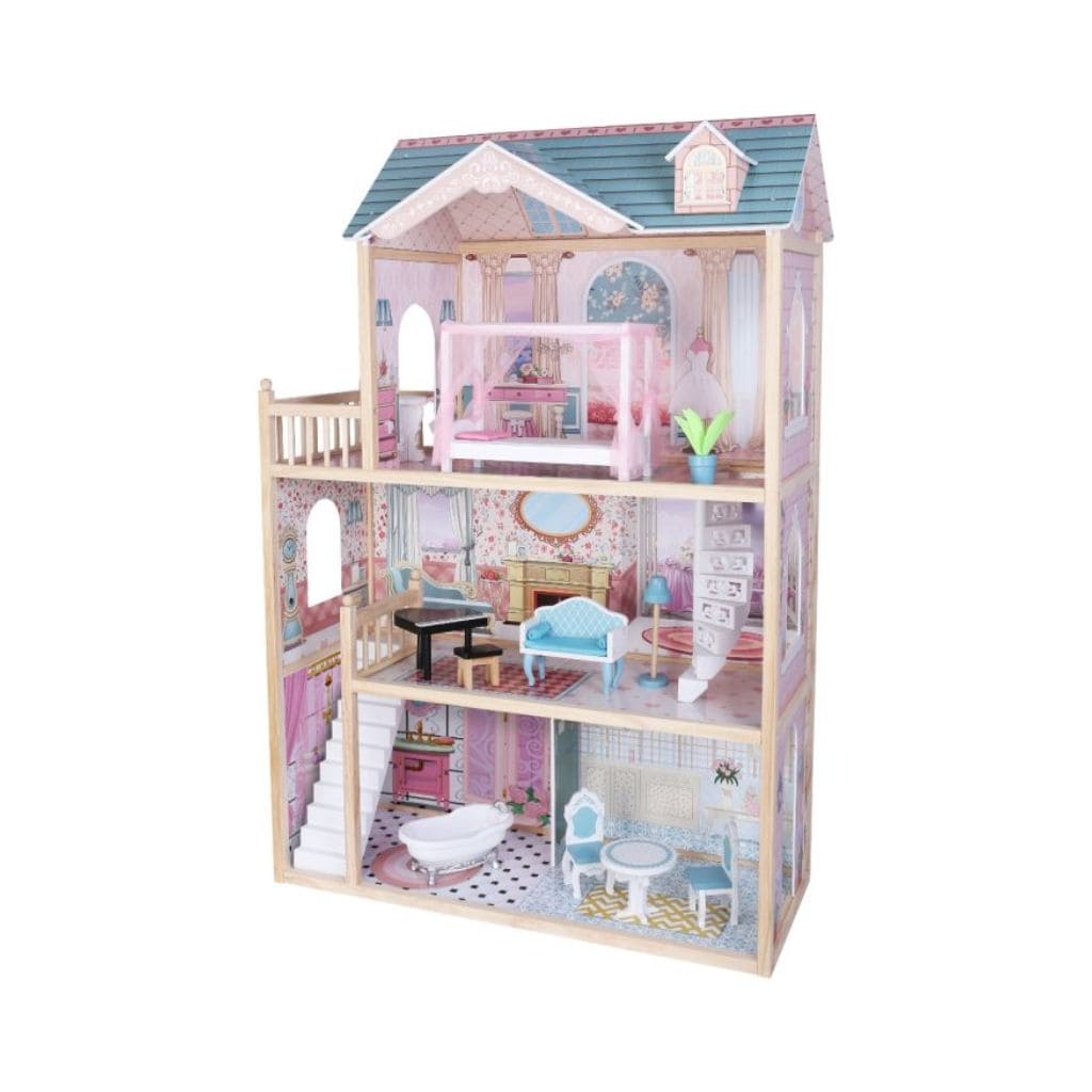 Maison de Poupée Emily en Bois avec LED